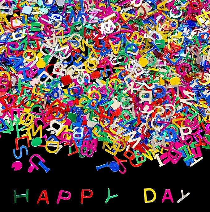 Letter Sequins Holographic Butterfly Party Glitter Snowflakes Figure Leaf Nail Art Decoration for Women Girls (30g Sequins-Letter)