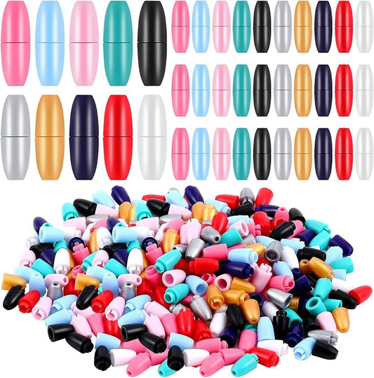 WILLBOND 100 Pcs Breakaway Clasps for Necklace Plastic Safety Bracelet Clasps for Lanyard Bead Barrel Connectors for Necklace Bracelet Jewelry Making DIY (Multicolor)