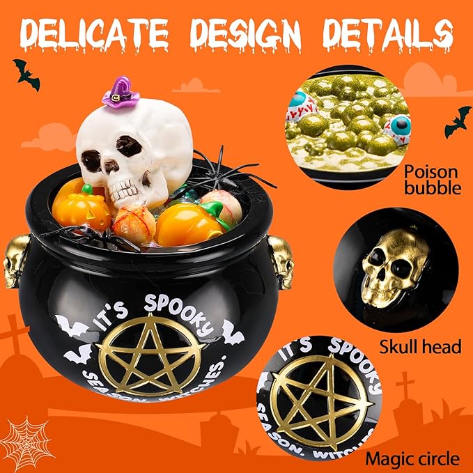 LET’S Resin Witch Cauldron Resin Mold, Halloween Resin Molds, 3D Jar Resin Molds Silicone 4.7'' Width, Large Jar Molds for Epoxy Casting Craft, Storage Box,Candy Container,Candle Holder