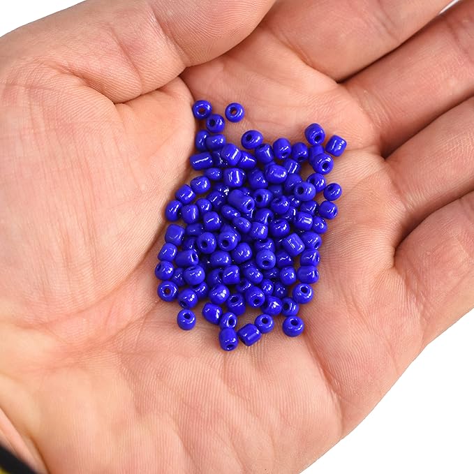 Mandala Crafts 11/0 Glass Seed Beads for Professional Beadwork, 13000 Blue Glass Beads