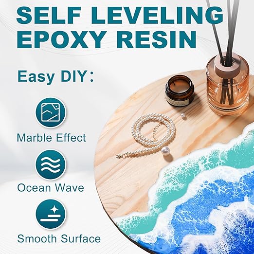 LET'S RESIN Epoxy Resin Kit,1 Gallon Bubble Free & Crystal Clear Epoxy Resin for Casting, DIY, Art, Molds,Jewelry（Including 0.5 Gallon Resin + 0.5 Gallon Hardener）