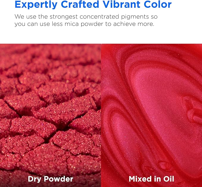 Rolio Premium Mica Powder - Double Peony (50G / 1.76oz) - 1 Jar of Pink Pigment Powder for Epoxy Resin, Dye, Soap Making, Nail Polish, Paint, Candle Making, Bath Bombs, Slime