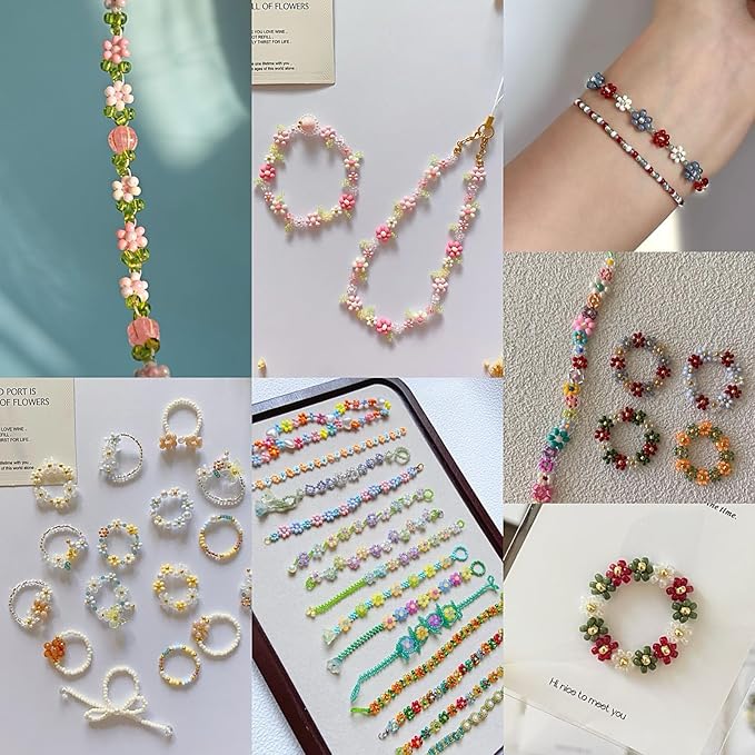 LLchunyun 3mm Glass Seed Beads for Bracelet,11200Pcs Small Beads for Jewelry Making 28 Colors Friendship Bracelet Making Kit for Adults DIY Crafts