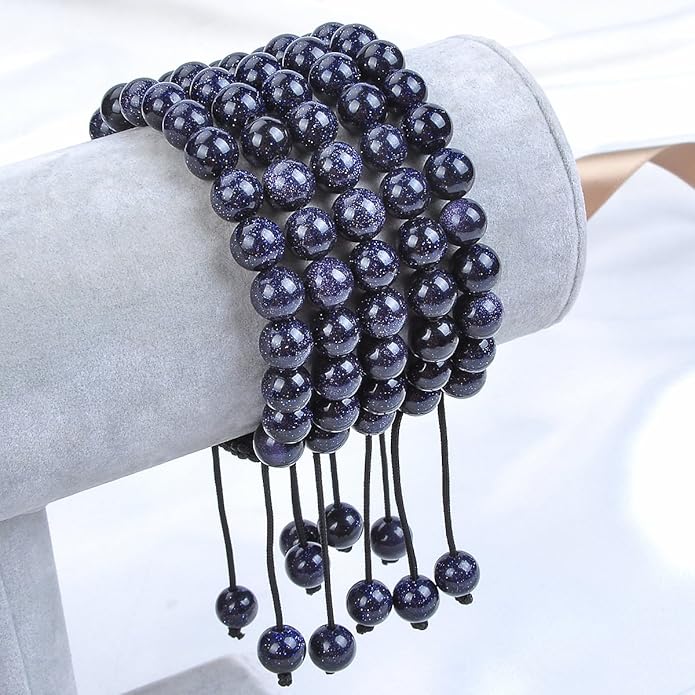 MASSIVE BEADS Natural Healing Power Gemstone Crystal Beads Unisex Adjustable Macrame Bracelets