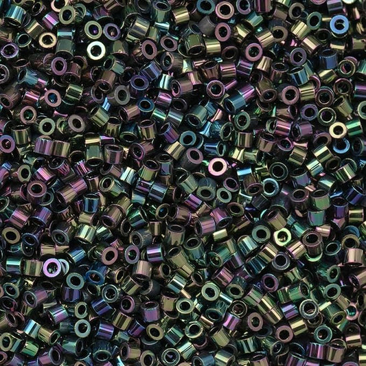 John Bead 25g Cylin Beads Purple Iris 11/0 Glass Cylindrical Seed Beads for Jewelry Bracelets Necklaces Earrings Making Embroidery Home Decor