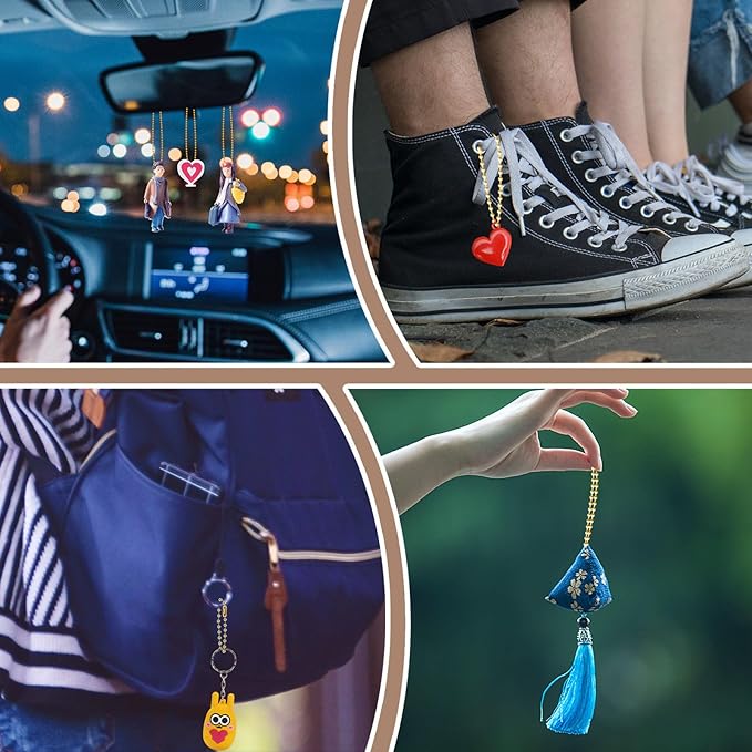 300 Pcs Gold Ball Chain Bulk,Metal Bead Chain,Keychain Chains,Gold Nickel Plated Metal 3.9" Long 2.4mm Ball Bead Chains,for Hanging Christmas Decoration