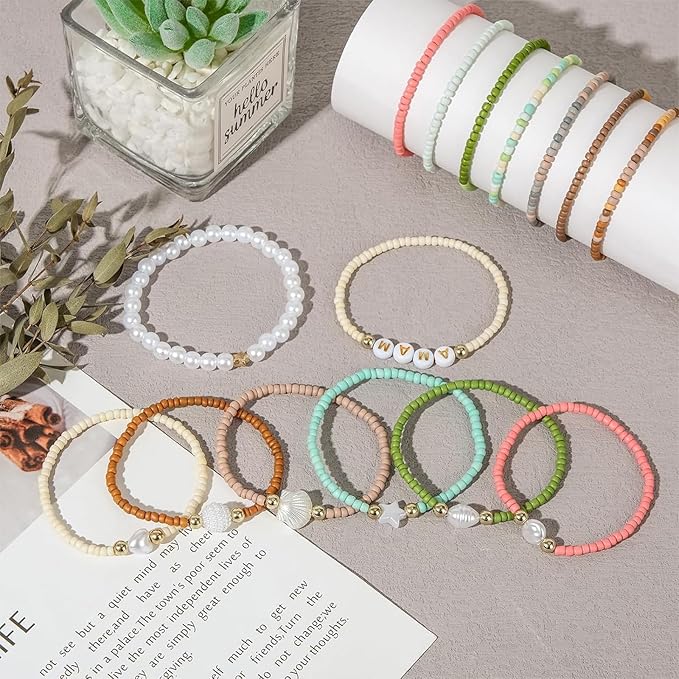 TEXGIZRLY 3mm Seed Beads for Bracelets Making, Friendship Bracelet Making Kit for Girls, 24 Colors Bead Bracelet Kit, Beads for Jewelry Making Kit, DIY, Arts, Crafts Gifts Age 4+ (3MM-B)