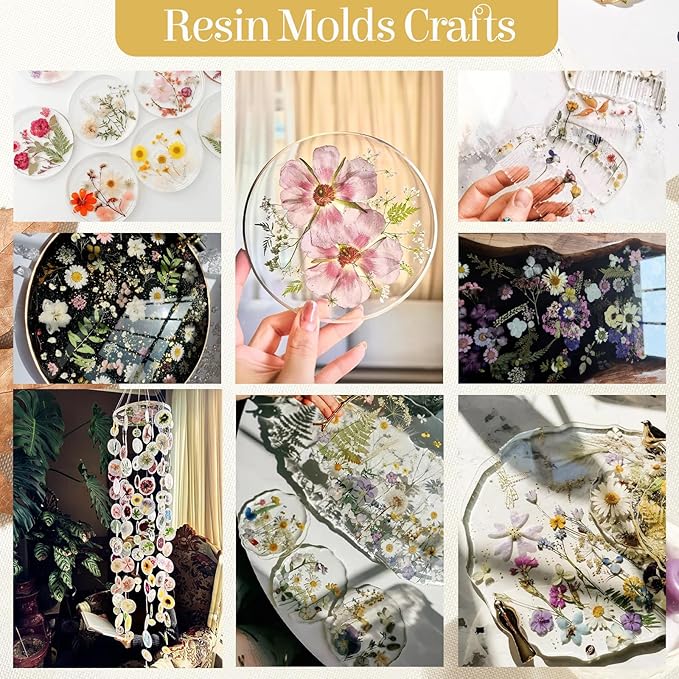 85Pcs Pressed Flowers for Crafts, Colorful Dried Flowers for Crafts Real Natural Dried Pressed Flowers Dry Leaves Bulk for Resin, DIY Art, Scrapbook, Jewelry, Card, Candle & Soap Making with Tweezers