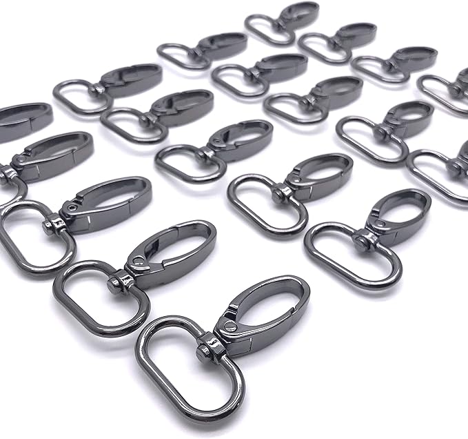 1 inch Swivel Lobster Clasps 1" Swivel Hooks for Purse Bag Making Push Gate Swivel Snap Hooks Fashion Clips 10pcs Gunmetal