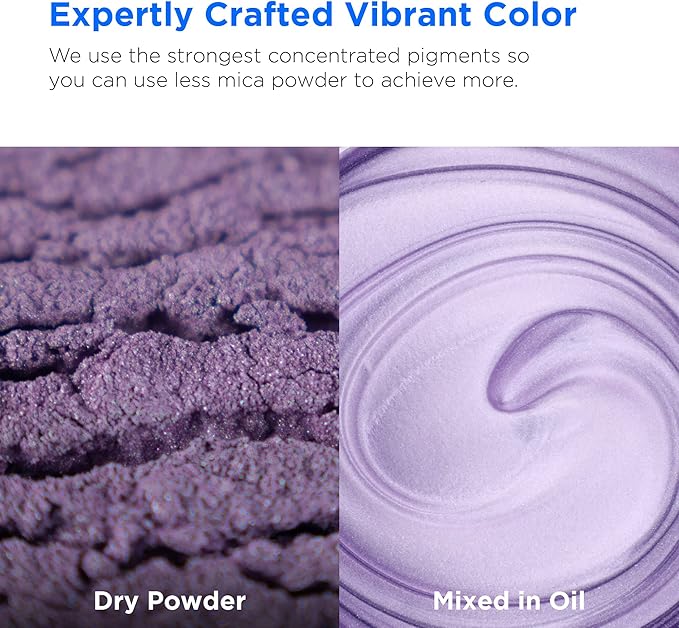 Rolio Premium Mica Powder - Parish Nightshade (50G / 1.76oz) - 1 Jar of Purple Pigment Powder for Epoxy Resin, Dye, Soap Making, Nail Polish, Paint, Candle Making, Bath Bombs, Slime
