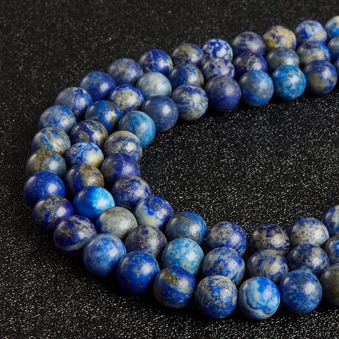 100pcs 8mm Lapis Lazuli Beads Natural Gemstone Beads Round Loose Beads for Jewelry Making