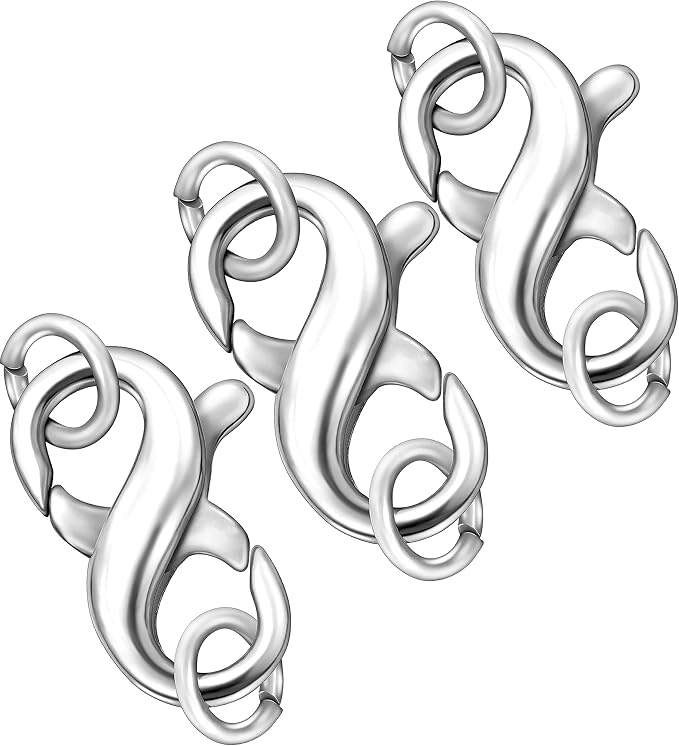 Dailyacc Double Opening Lobster Clasp 316 Stainless Steel Silver and Gold Pleted Necklace Bracelet Extender Clasps and Closures for DIY Jewelry