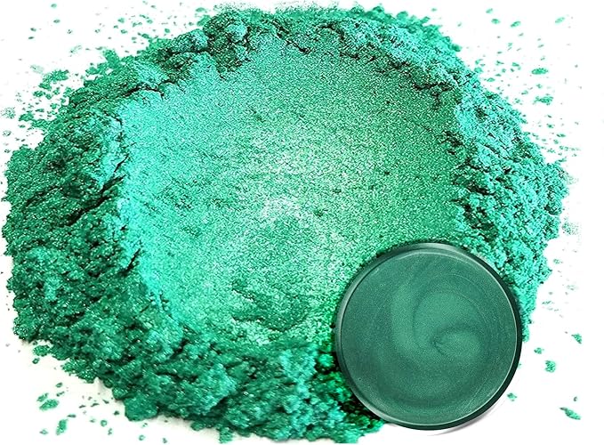 Eye Candy Pigments Premium Green Mica Powder - Forest Green (50gr) - for Epoxy, Resin, Soap, Paint, Woodworking, Acrylic Pouring, Bath Bombs, Fishing Lures - DIY Arts and Crafts Additive