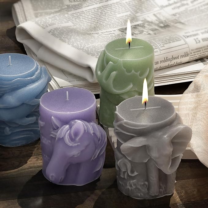 Pegasus Animal Candle & Clay Mold - 3D Silicone Mold for Resin Casting & Candle Making