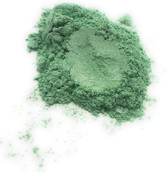 Pearl Mica Powder Pigment Dye - 500 grams (1.1 lbs) - Best Bulk Price for Fine Arts, Crafting, Painting, Bath bomb Soap Candle Slime Jewelry Making, Epoxy Resin, Woodworking (Green AG21)