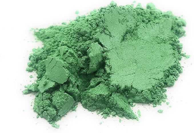 Pearl Mica Powder Pigment Dye - 500 grams (1.1 lbs) - Best Bulk Price for Fine Arts, Crafting, Painting, Bath bomb Soap Candle Slime Jewelry Making, Epoxy Resin, Woodworking (Green AG15)