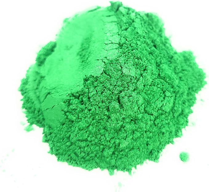 Pearl Mica Powder Pigment Dye - 500 grams (1.1 lbs) - Best Bulk Price for Fine Arts, Crafting, Painting, Bath bomb Soap Candle Slime Jewelry Making, Epoxy Resin, Woodworking (Green AG10)