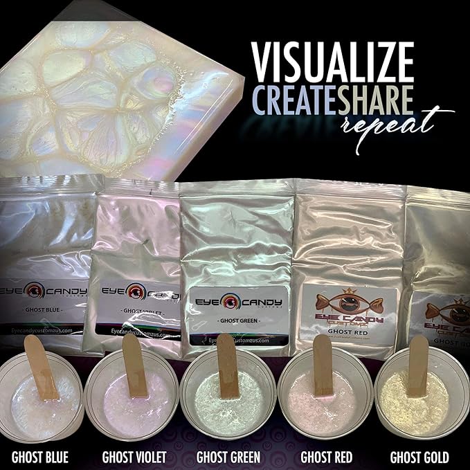 Eye Candy Premium Mica Powder Pigment “Glimmer Ghost Blue” (25g) Multipurpose DIY Arts and Crafts Additive | Woodworking, Bath Bombs, Resin, Paint, Epoxy, Soap, Nail Polish (Glimmer Ghost Blue, 25G)