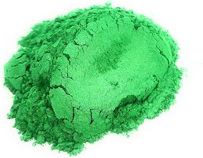 Pearl Mica Powder Pigment Dye - 500 grams (1.1 lbs) - Best Bulk Price for Fine Arts, Crafting, Painting, Bath bomb Soap Candle Slime Jewelry Making, Epoxy Resin, Woodworking (Green AG10)