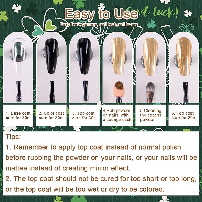 Laza Chrome Nail Powder Mirror Effect Metallic Dust Holographic Glitter Glazed Manicure Decoration Reflective Pigment for DIY Gel Polish Nail Art, Resin Craft, Gifts - Milky Brown