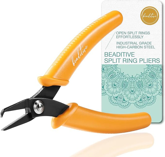 Beaditive Split Ring Pliers | Jewelry Making, Beading, Crafting | High-Carbon Steel | 5-Inch (Honeycomb)