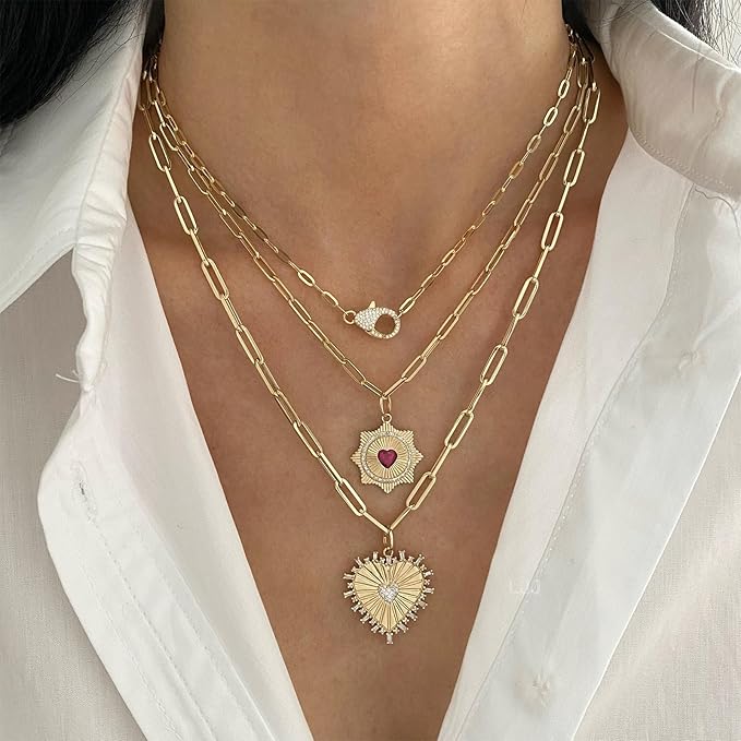 Kyutong 5M Gold PVD Plated Necklace Chain for Jewelry Making 304 Stainless Steel Paperclip Chain Roll with Lobster Clasps and Jump Rings for Men Women Making Jewelry Craft Support Jewelry Findings