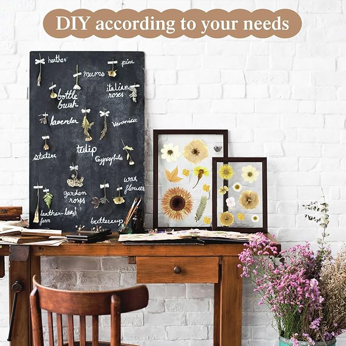 Nuanchu 167 Pcs Real Dried Pressed Flowers Natural Dried Flowers Colorful Daisy Mixed Wildflowers Leave for DIY Candle Resin Nails Jewelry Pendant Crafts Floral Art(Beige,Retro Style)