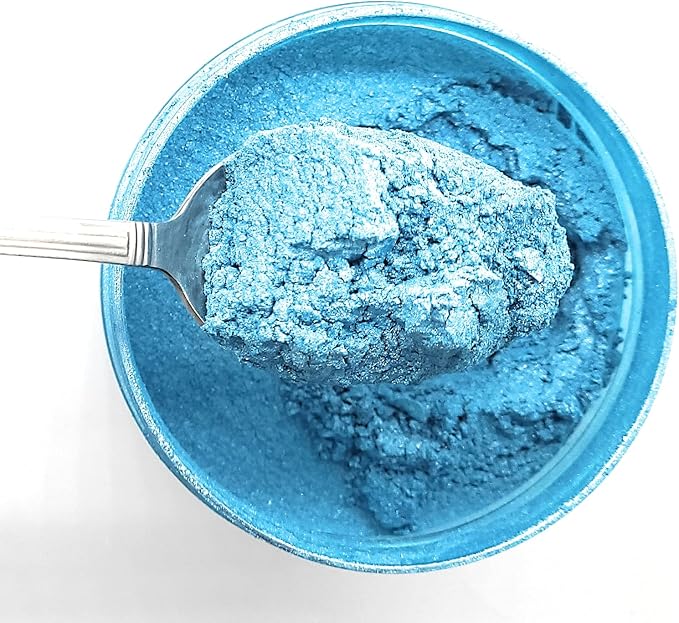Pearl Mica Powder Pigment Dye - 500 Grams (1.1 lbs) - Best Bulk Price for Fine Arts, Crafting, Painting, Bath Bomb Soap Candle Slime Jewelry Making, Epoxy Resin, Woodworking (Blue BL09)