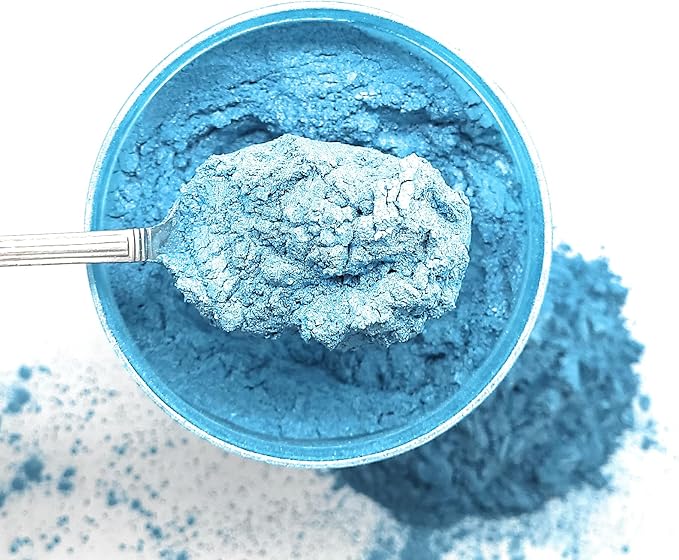 Pearl Mica Powder Pigment Dye - 500 Grams (1.1 lbs) - Best Bulk Price for Fine Arts, Crafting, Painting, Bath Bomb Soap Candle Slime Jewelry Making, Epoxy Resin, Woodworking (Blue BL12)
