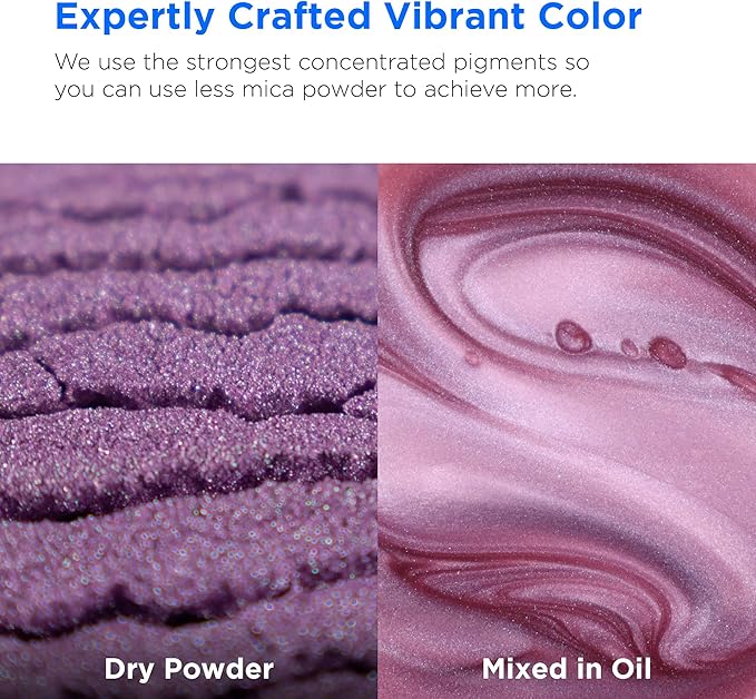 Rolio Premium Mica Powder - Crocus Iris (50G / 1.76oz) - 1 Jar of Purple Pigment Powder for Epoxy Resin, Dye, Soap Making, Nail Polish, Paint, Candle Making, Bath Bombs, Slime