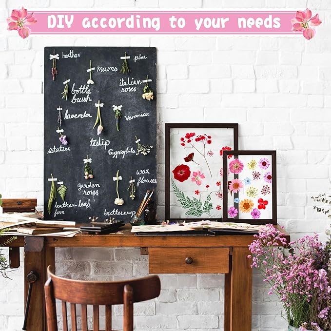 Nuanchu 167 Pcs Real Dried Pressed Flowers Natural Dried Flowers Colorful Daisy Mixed Wildflowers Leave for DIY Candle Resin Nails Jewelry Pendant Crafts Floral Art(Red,Vivid Style)