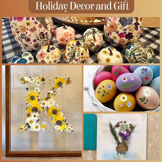 85Pcs Boho Dried Flowers for Crafts, Real Natural Pressed Flowers for Crafts Vintage Dried Pressed Flowers Dry Leaves for Resin, DIY Art, Scrapbook, Jewelry, Candle & Soap Making – Tweezers Included