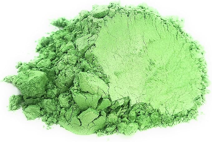 Pearl Mica Powder Pigment Dye - 500 grams (1.1 lbs) - Best Bulk Price for Fine Arts, Crafting, Painting, Bath bomb Soap Candle Slime Jewelry Making, Epoxy Resin, Woodworking (Green AG12)