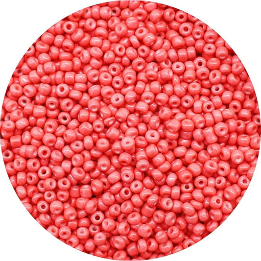 THUTEP 8000 pcs 3mm Seed Beads, Tiny Craft Beads for Bracelet Making, Bracelet Kits for DIY Jewelry Craft (Lightred)