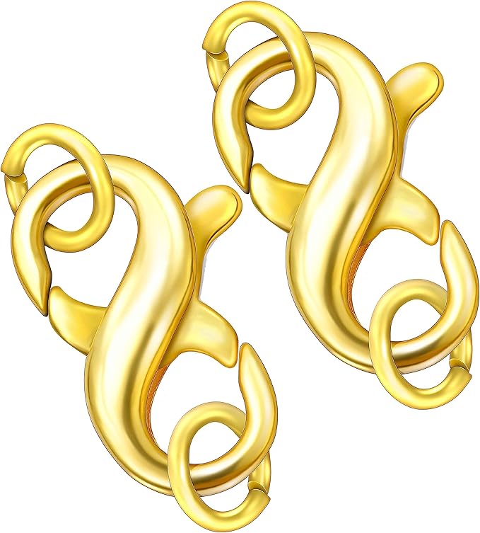 Dailyacc Double Opening Lobster Clasp 316 Stainless Steel Silver and Gold Pleted Necklace Bracelet Extender Clasps and Closures for DIY Jewelry