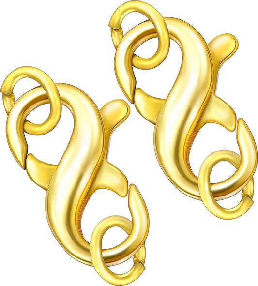 Dailyacc Double Opening Lobster Clasp 316 Stainless Steel Silver and Gold Pleted Necklace Bracelet Extender Clasps and Closures for DIY Jewelry