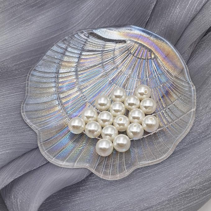 INSPIRELLE 360pcs 12mm Ivory Art Faux Pearl Beads ABS Round Loose Spacer Beads for DIY Craft Necklaces Bracelets Jewelry Making