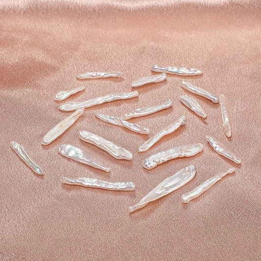 20pcs 4-20mm Irregular Baroque Pearl Beads, Mixed Size Freshwater Pearls for Jewelry Making, Bracelets and Crafts