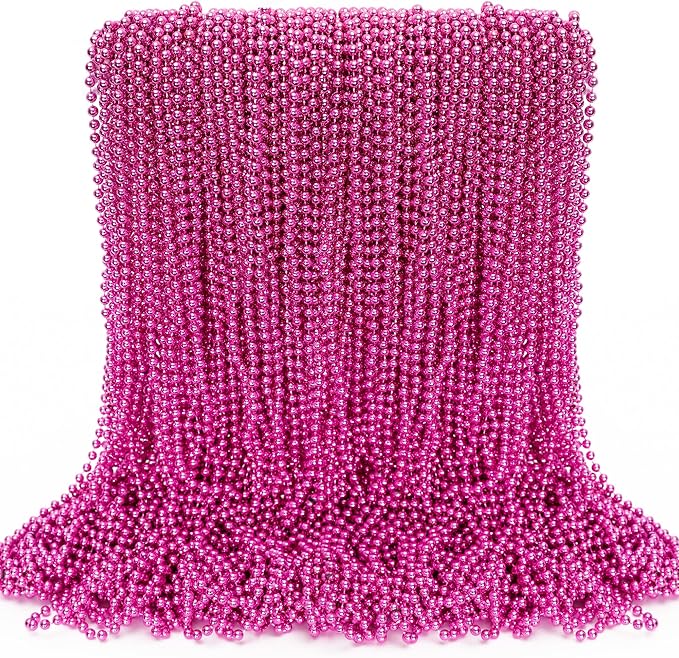 Breast Cancer Awareness Accessories, 100PCS Breast Cancer Beads Bulk Decorations, Toy Necklaces Bead, Bead for Party Parade Supplies Favors Stuff