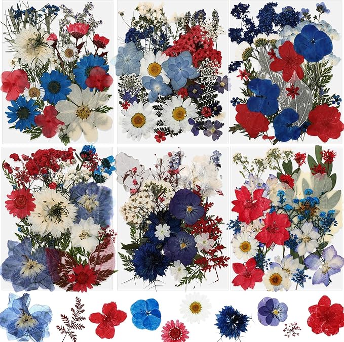 Nuanchu 167 Pcs Real Dried Pressed Flowers Natural Dried Flowers Colorful Daisy Mixed Wildflowers Leave for DIY Candle Resin Nails Jewelry Pendant Crafts Floral Art (Multicolor,Formal Style)
