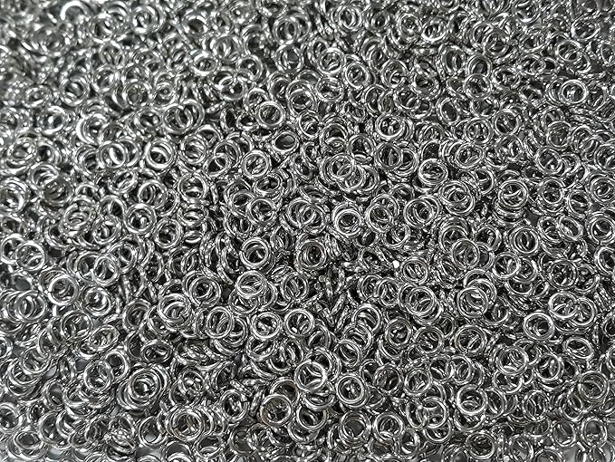 1 Pound Bright Aluminum Chainmail Jump Rings 16G 3/16" ID (4600+ Rings)