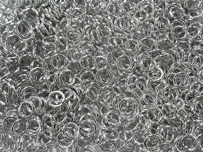 1 Pound Bright Aluminum Chainmail Jump Rings 14G 9/32" ID (1800+ Rings)