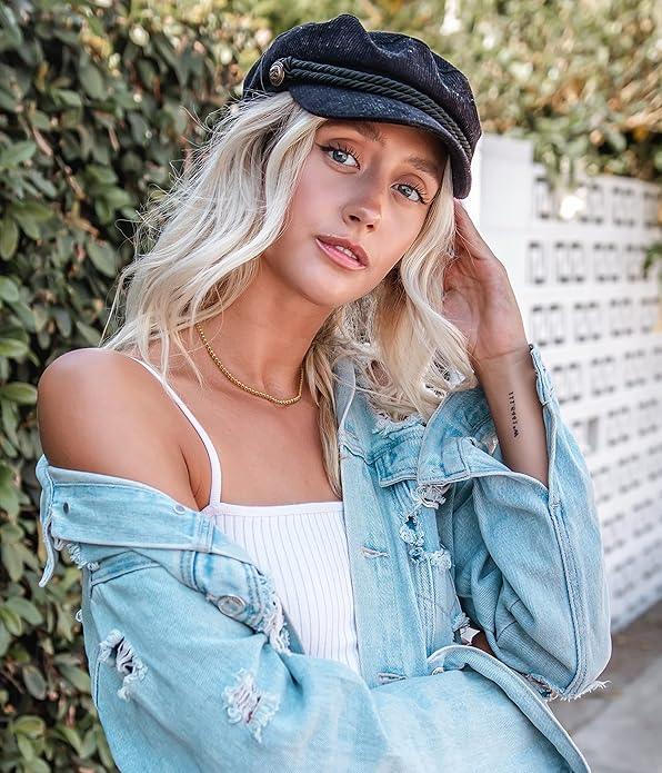 Aobei Pearl 18K Gold Plated Paperclip Chain Choker Satellite Chain Freshwater Cultured Biwa Pearl Pendant Necklace Dainty Jewelry for Women