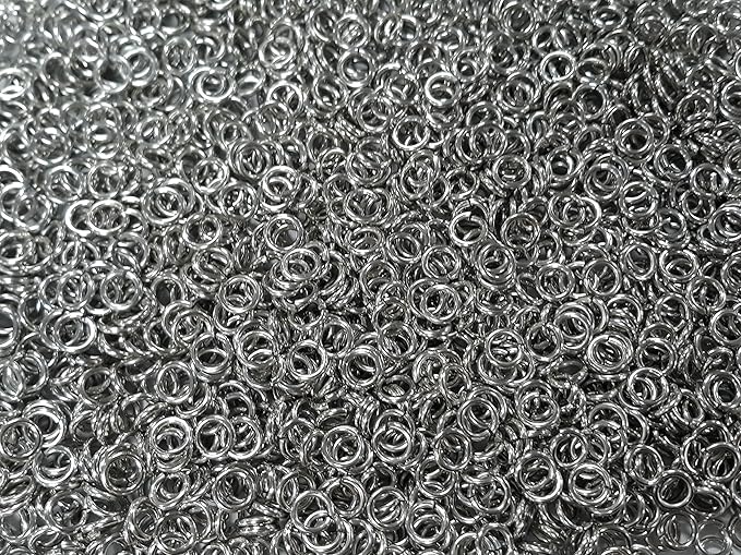 1 Pound Bright Aluminum Chainmail Jump Rings 16G 7/32" ID (4000+ Rings)