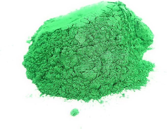 Pearl Mica Powder Pigment Dye - 500 grams (1.1 lbs) - Best Bulk Price for Fine Arts, Crafting, Painting, Bath bomb Soap Candle Slime Jewelry Making, Epoxy Resin, Woodworking (Green AG10)