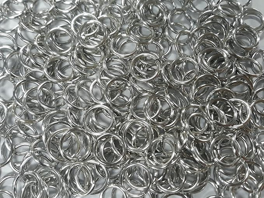 1 Pound Bright Aluminum Chainmail Jump Rings 14G 7/16" ID (1300+ Rings)