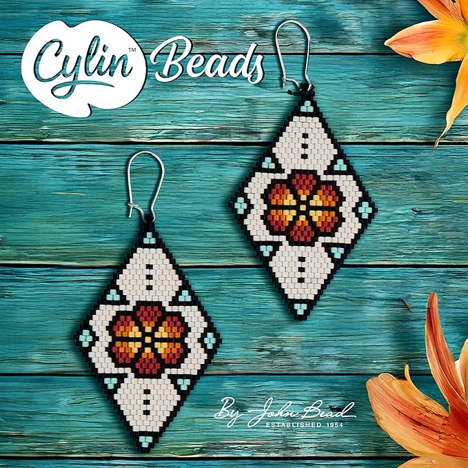 John Bead 25g Cylin Beads Black AB 11/0 Glass Cylindrical Seed Beads for Jewelry Bracelets Necklaces Earrings Making Embroidery Home Decor