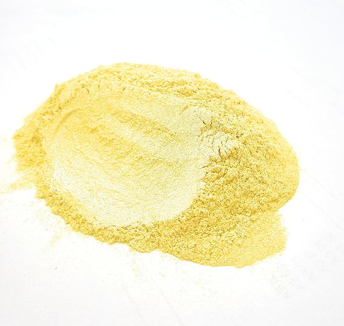 Pearl Mica Powder Pigment Dye - 500 Grams (1.1 lbs) - Best Bulk Price for Fine Arts, Crafting, Painting, Soap Candle Slime Jewelry Making, Epoxy Resin (Yellow AY04)