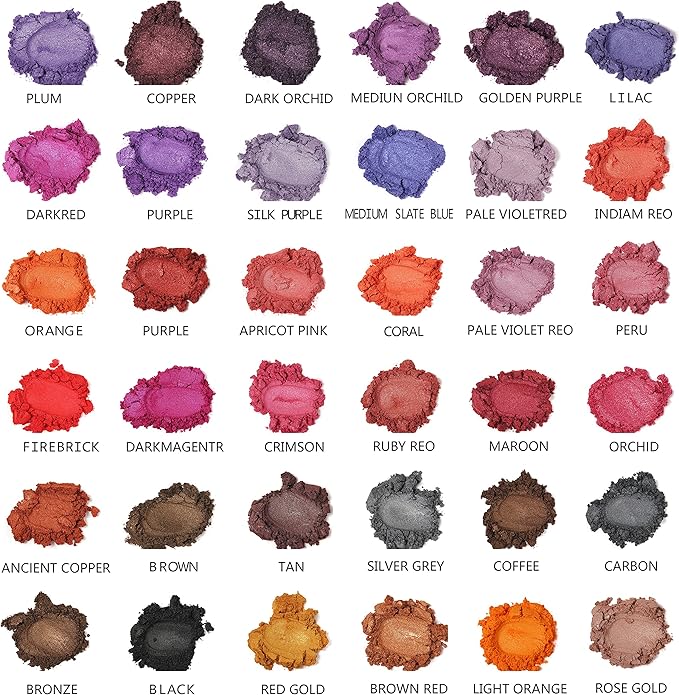 Smalltongue Mica Powder for Epoxy Resin, 72 Colors, 0.35 oz(10g) Bottles Mica Glitter, Mica Pigment for Lip Gloss, Soap Making, Bath Bomb, Art Crafts, Resin Dye, Nails