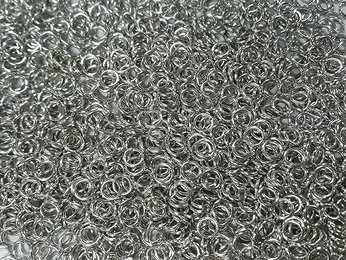1 Pound Bright Aluminum Chainmail Jump Rings 16G 1/4" ID (3600+ Rings)